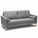 Moderni kankainen sohva skandinaavisella muotoilulla, kolmipaikkainen Acquamarina Tarjous
