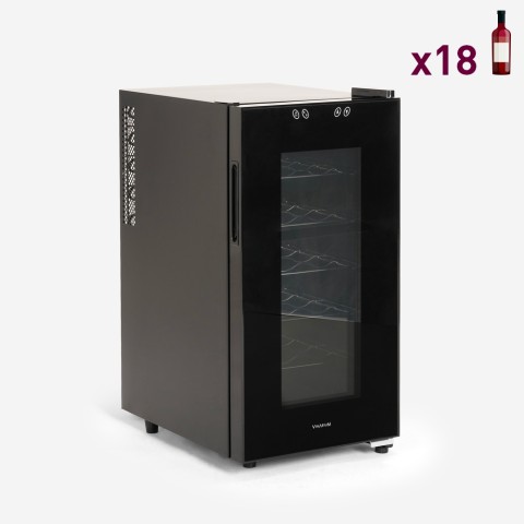 Viinikellari jääkaappi 18 viinipullolle LED yksi vyöhyke Bacchus XVIII