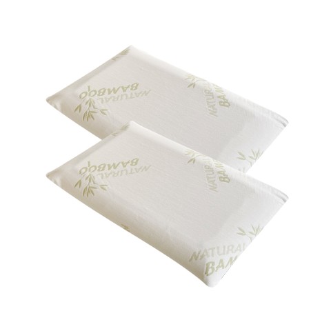 Pari tyynynmuotoista tyynyä bambusta rei'itetystä Memory Foam -materiaalista Fluffo