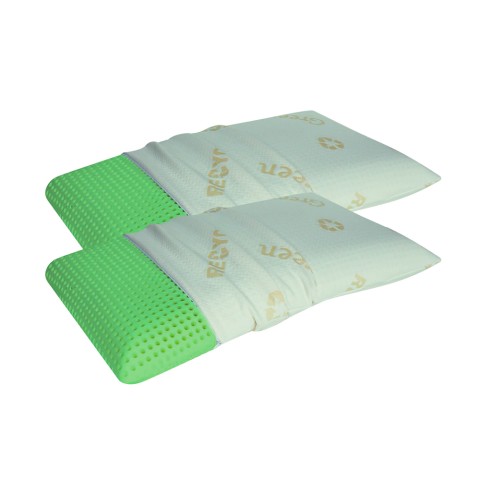 2 tyynyä saippua tyynypari rei'itettyä läpikuultavaa Memory Foam Green -väriä