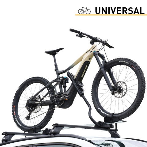 Universal teräksinen pyöräteline varkaudenestolaitteella Pesio auton kattopalkit Tarjous