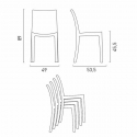Valkoinen neliönmallinen pöytä 90x90 cm ja 4 värikästä tuolia Bistrot Love 