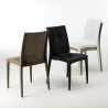 Valkoinen neliönmallinen pöytä 90x90 cm ja 4 värikästä tuolia Bistrot Love Ominaisuudet