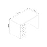 Moderni valkoinen 4-laatikollinen älykäs toimistopöytä 110X60 KimDesk WS Alennusmyynnit