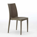 Valkoinen suorakulmainen pöytä 150x90 cm ja 6 värikästä tuolia Bistrot Summerlife 