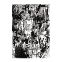 Abstrakti suorakulmainen harmaa musta valkoinen moderni design matto GRI226 Myynti