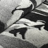 Suorakulmainen moderni musta valkoinen harmaa abstrakti kuvio matto GRI227 Tarjous