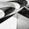 Suorakulmainen matto, jossa on moderni geometrinen muotoilu harmaa valkoinen musta GRI229 Tarjous