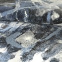 Moderni abstrakti muotoilu suorakulmainen sininen harmaa valkoinen matto BLU017 Tarjous