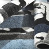 Abstrakti lyhyt kasa moderni suorakulmainen olohuoneen matto BLU018 Tarjous