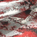 Suorakulmainen moderni muotoilumatto värillinen punainen harmaa valkoinen MUL439 Tarjous