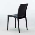Musta neliönmallinen pöytä 90x90 cm ja 4 värikästä tuolia Bohème Passion 