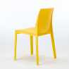 Valkoinen neliönmallinen pöytä 90x90 cm ja 4 värikästä tuolia Rome Love 