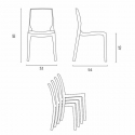 Valkoinen suorakulmainen pöytä 150x90 cm ja 6 värikästä tuolia Rome Summerlife 
