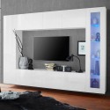 Kiiltävä valkoinen TV-teline seinäkaappi Joy Ledge Alennukset