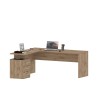 Moderni puinen kulmatoimistopöytä 3 laatikkoa Uusi Selina WD Alennusmyynnit