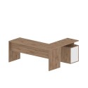 Moderni puinen kulmatoimistopöytä 3 laatikkoa Uusi Selina WD Malli