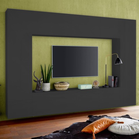 Moderni olohuoneen kalusteseinä TV-tasolla ja kahdella kaapilla Note Mold Tarjous