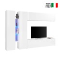 Moderni muotoilu TV seinäkaappi valkoinen 2 kaapit Joy Twin Myynti