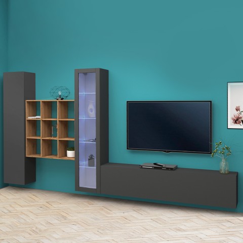 Moderni muotoilu TV seinäkaappi puinen kirjahylly Ranil RT Tarjous