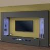Moderni seinään asennettava TV-seinäyksikkö 2 vitriinikaappia Sultan RT Tarjous