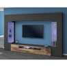 Moderni musta puinen TV-seinäyksikkö 2 näyttökaappia Sultan AP Alennusmyynnit