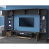 Moderni musta puinen TV-seinäyksikkö 2 näyttökaappia Sultan AP Alennukset