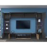 Moderni musta puinen TV-seinäyksikkö 2 näyttökaappia Sultan AP Luettelo