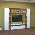 Arkel WH valkoinen puinen TV-kaappi kirjahylly seinäyksikkö Tarjous