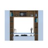 Arkel WH valkoinen puinen TV-kaappi kirjahylly seinäyksikkö Alennukset