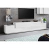 Moderni Mobile TV 240 cm valkoinen, 4 lokeroa ja 3 ovea Corona Low Bial Alennukset