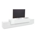 Moderni Mobile TV 240 cm valkoinen, 4 lokeroa ja 3 ovea Corona Low Bial Tarjous