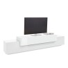 Moderni Mobile TV 240 cm valkoinen, 4 lokeroa ja 3 ovea Corona Low Bial Tarjous