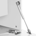 Moderni Mobile TV 240 cm valkoinen, 4 lokeroa ja 3 ovea Corona Low Bial Luettelo