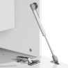 Moderni Mobile TV 240 cm valkoinen, 4 lokeroa ja 3 ovea Corona Low Bial Luettelo