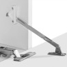 Moderni Mobile TV 240 cm valkoinen, 4 lokeroa ja 3 ovea Corona Low Bial Varasto