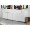 Moderni valkoinen keittiöpöytä 200cm 4 lokeroa Corona Side Lacq Alennukset