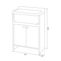 Ulkoilta käytettävä allaskaappi 55x34 cm 2-ovinen Pancrazio 5001PKC Negrari Alennusmyynnit