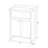 Ulkoilta käytettävä allaskaappi 55x34 cm 2-ovinen Pancrazio 5001PKC Negrari Alennusmyynnit