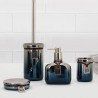 Kylpyhuonetarvikesarja kromi/sininen keraaminen saippua-astia ja hammasharjan pidike Stark Tarjous