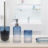 Kylpyhuonetarvikkeet saippuakuppi hammasharjateline lasi sininen Elba Tarjous