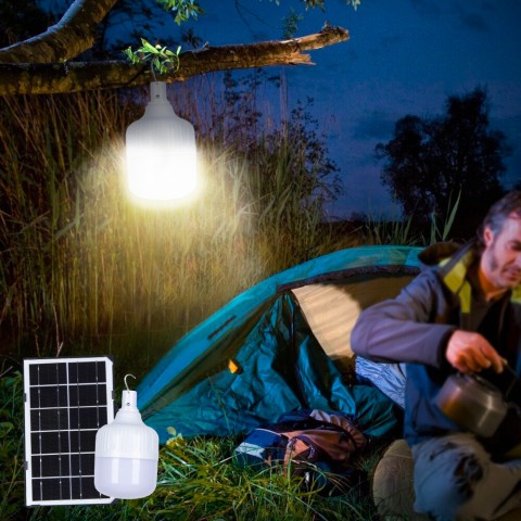 Kannettava 50 W LED-lamppu aurinkopaneelilla ja kaukosäätimellä SunStars Tarjous