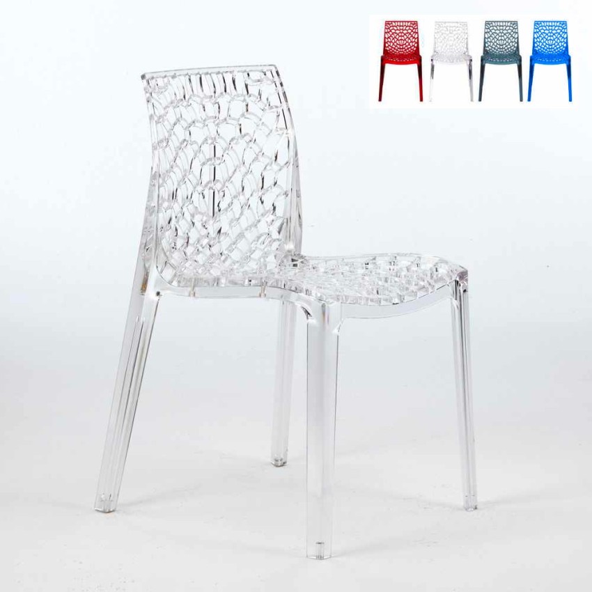 Pinottava läpinäkyvä tuoli, polykarbonaattia, baariin ja ravintolaan Gruvyer Alennukset