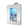 2 ovinen lasivitriini kiiltävä valkoinen moderni olohuone 121x166cm Murano Wh Tarjous