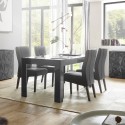 Kiiltävä harmaa moderni ruokapöytä 180x90cm Uxor Prisma Uxor Prisma Alennukset
