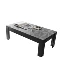 Matala olohuoneen sivupöytä 65x122cm kiiltävä harmaa moderni Lanz Prisma Alennusmyynnit