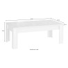 Matala olohuoneen sivupöytä 65x122cm kiiltävä harmaa moderni Lanz Prisma Valinta