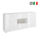 Sivupöytä 2 ovea 2 laatikkoa 181cm korkea kiiltävä valkoinen design sivupöytä Prisma Wh M Myynti