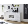 Sivupöytä 2 ovea 2 laatikkoa 181cm korkea kiiltävä valkoinen design sivupöytä Prisma Wh M Ominaisuudet