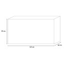 Kiiltävä valkoinen TV-teline 1 ovi laatikko 121cm Petite Wh Prisma Luettelo